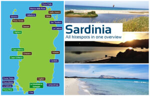 All Kitespots from Sardinia in one Overview