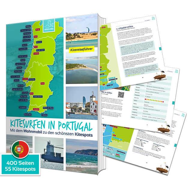 Kitereiseführer Portugal mit 400 Seiten, 55 Kitespots