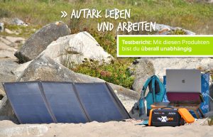 Autark leben und arbeiten - Travelbox + Solarpanel