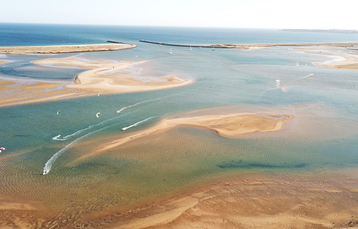 Alvor lagoon View from above to the sea